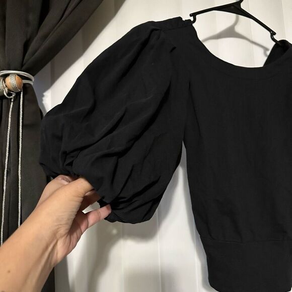 Express black tie back , can be crop top on some figures, pair with jeans for ex - Picture 2 of 5